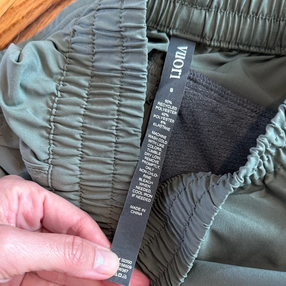 Women's Vuori Green Athletic Shorts - Picture 3 of 3